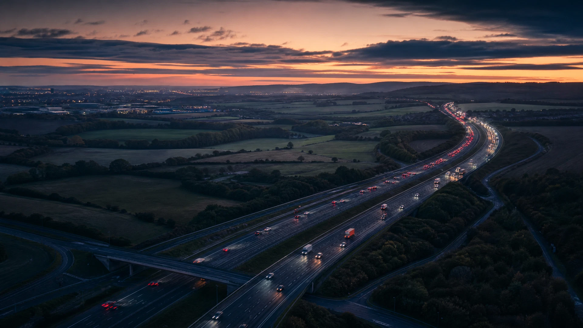 Illustrated M20 Kent motorway corridor context for this Traffic Chaos report. It does not depict the reported event.