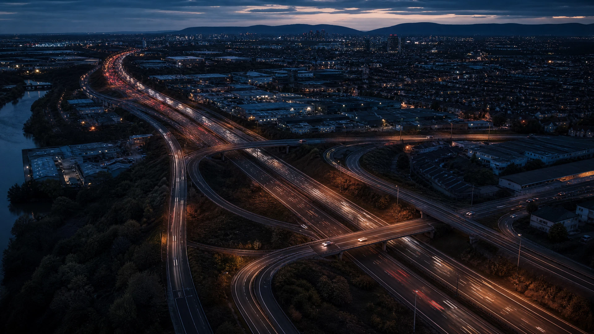Illustrated M8 Glasgow motorway corridor context for this Traffic Chaos report. It does not depict the reported event.